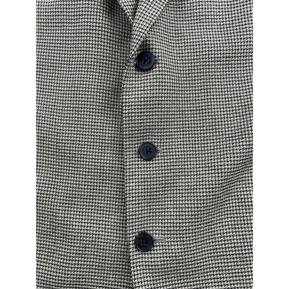 Joseph Abboud Sport Jacket Blazer Mens 42R Wool Silk Houndstooth Gold Black - Picture 3 of 16
